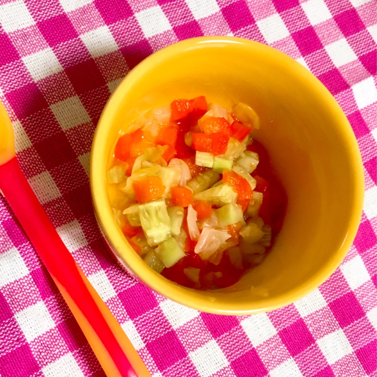 かみかみ期の離乳食 パプリカサラダ レシピ 作り方 By Non Mom 楽天レシピ かみかみ期の離乳食 パプリカサラダ レシピ 作り方 By Non Mom 楽天レシピ